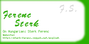 ferenc sterk business card